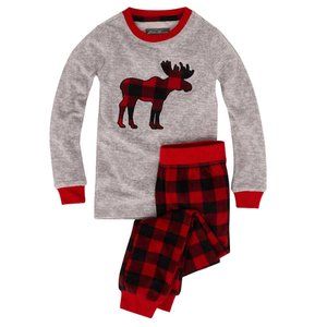 *NEW* Eddie Bauer Toddler 2-piece Plaid Moose PJ Pajamas Sleep Set Size 2T